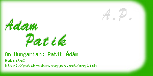 adam patik business card