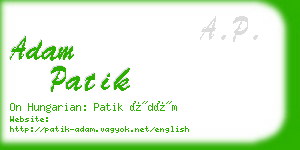 adam patik business card